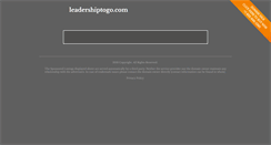 Desktop Screenshot of leadershiptogo.com